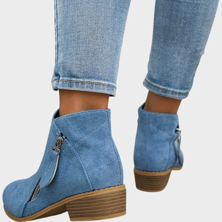 Bianca | Suede Ankle Boots with Heel