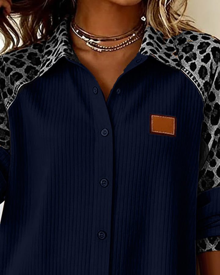 Lena Mae | Bold Leopard Print Button-Down Shirt