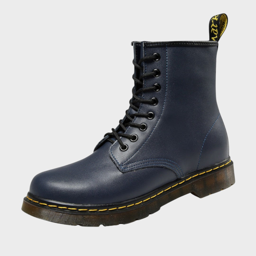 Mariana | Military Style Leather Boots with Laces