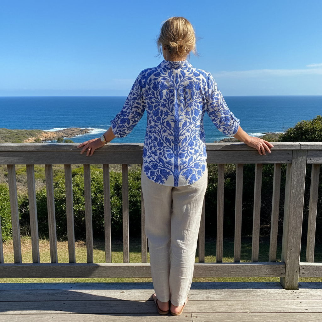 Frederikke | Blue Garden Blouse