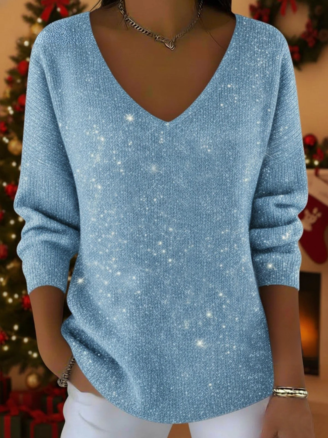 Vivian | Festive Sweater with V-Neck