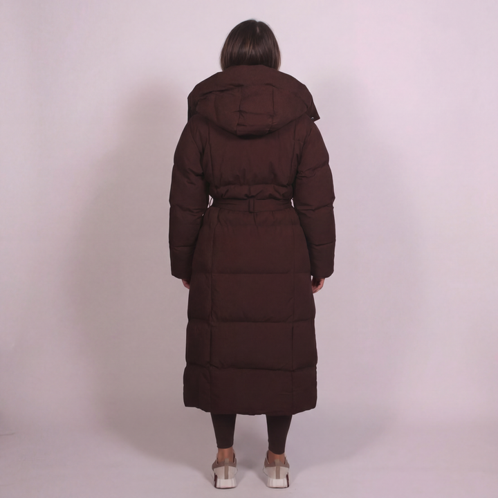 Faye | Warm Belted Long Puffer Coat