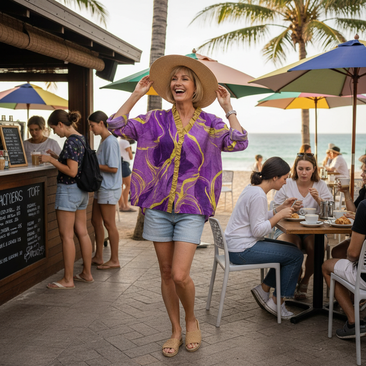 Bonnie | Spiral Print Blouse