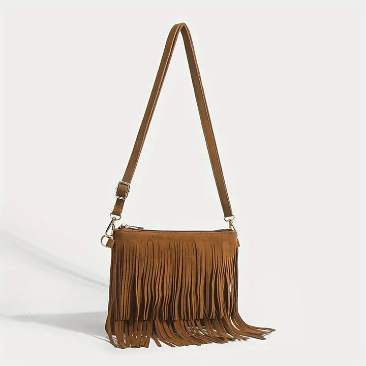 Maegan | Suede Fringe Crossbody Bag