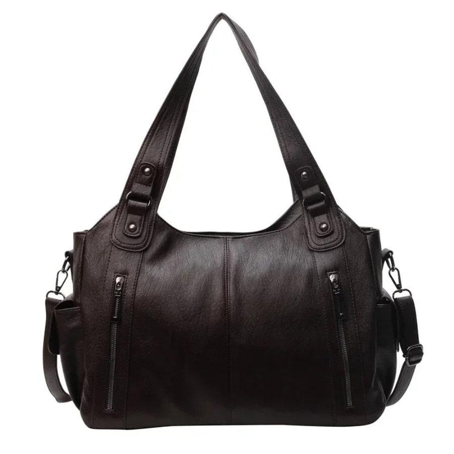 Uma │ Dual Zipper Large Capacity Shoulder Bag