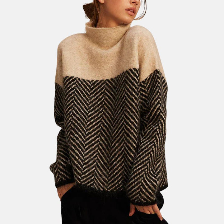 Beth | Herringbone Knit Sweater
