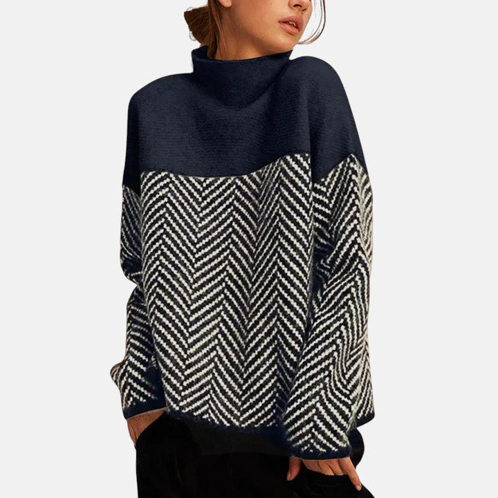Beth | Herringbone Knit Sweater