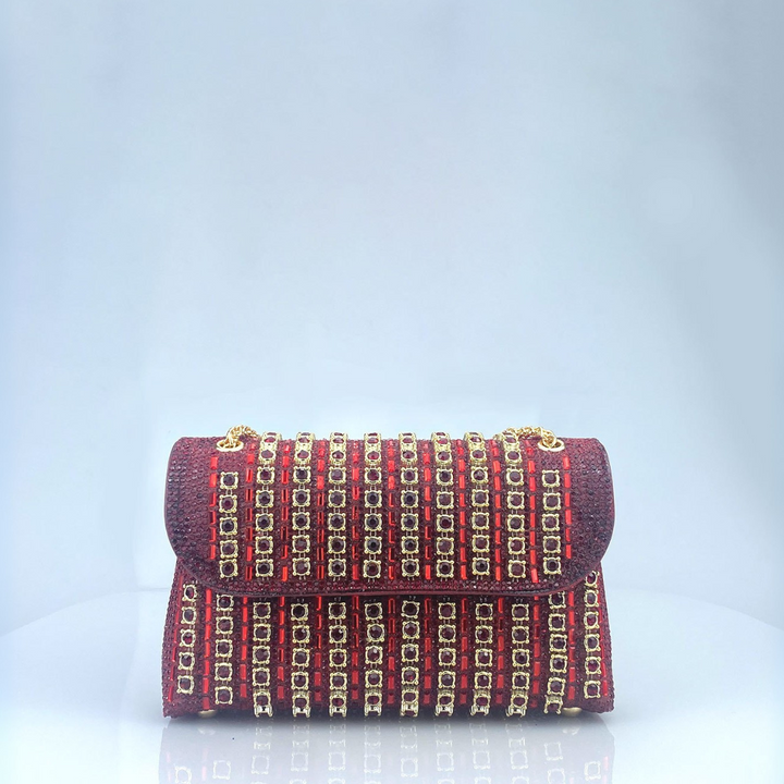 Lucianne │ Chic Chain Colored Diamond Shoulder Bag