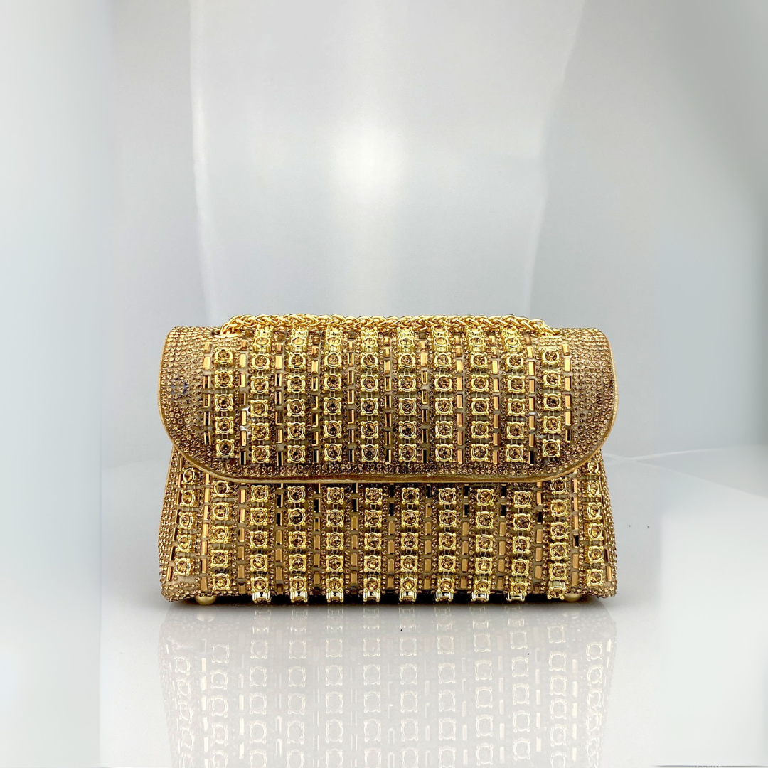 Lucianne │ Chic Chain Colored Diamond Shoulder Bag