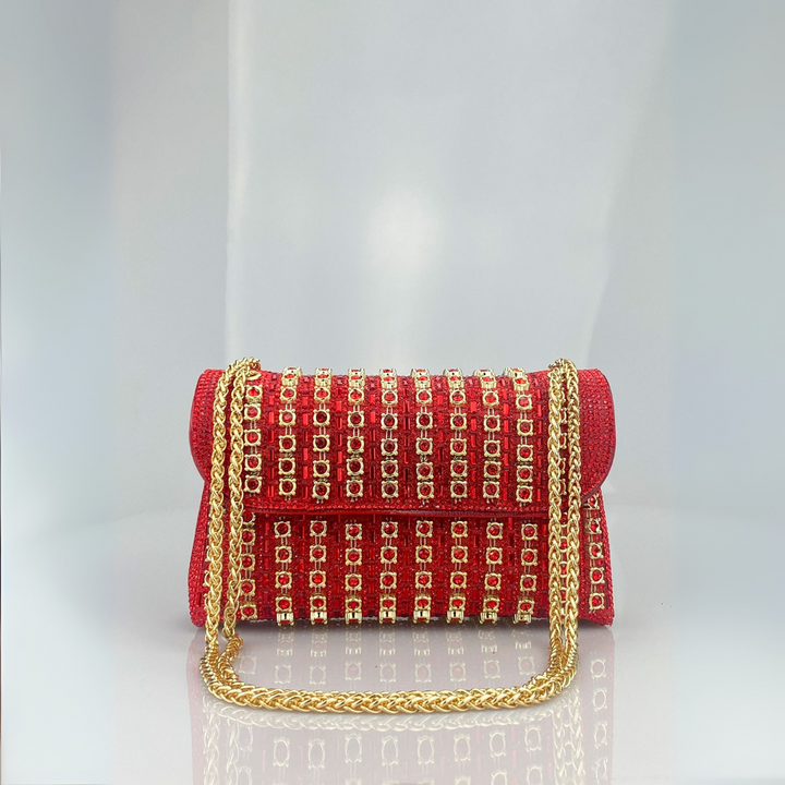 Lucianne │ Chic Chain Colored Diamond Shoulder Bag