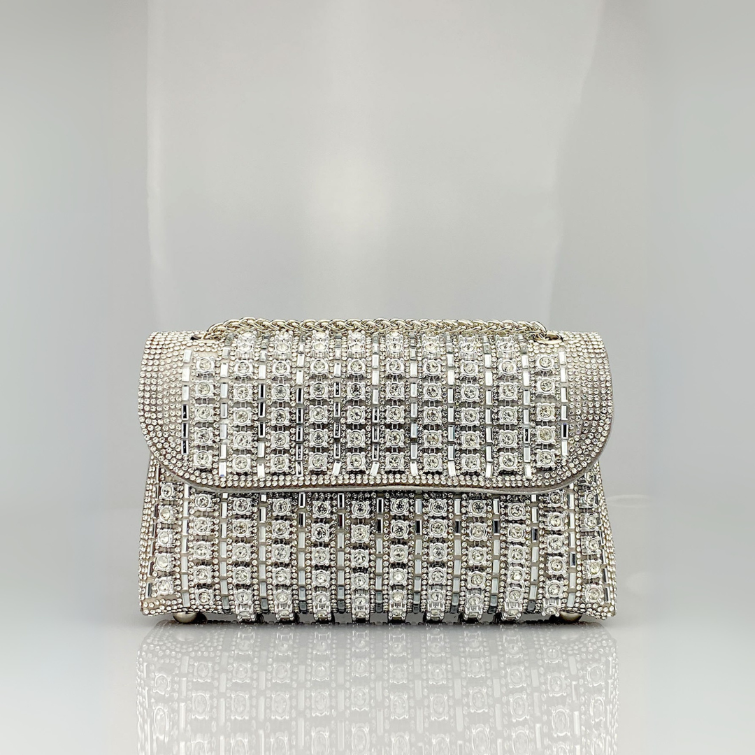 Lucianne │ Chic Chain Colored Diamond Shoulder Bag