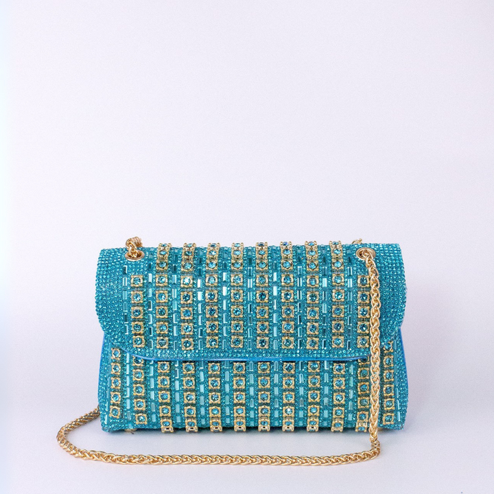 Lucianne │ Chic Chain Colored Diamond Shoulder Bag