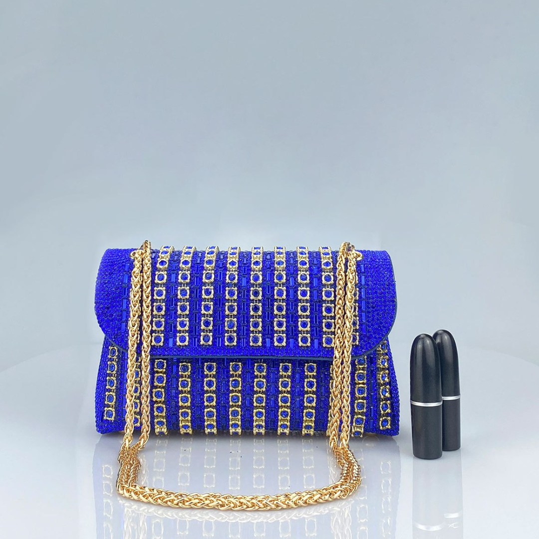 Lucianne │ Chic Chain Colored Diamond Shoulder Bag