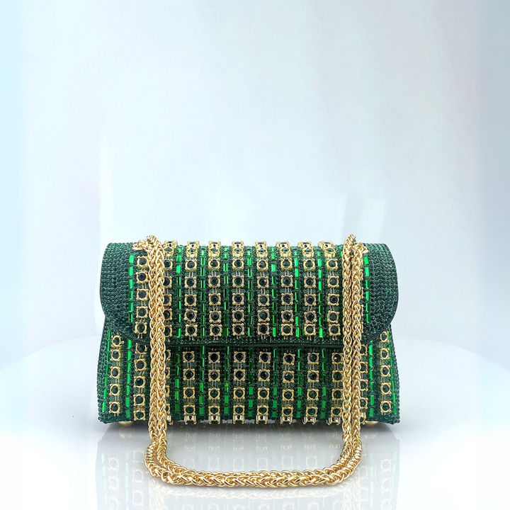 Lucianne │ Chic Chain Colored Diamond Shoulder Bag