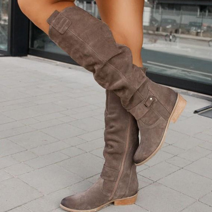 Zavira | Elegant, Warm Suede Boots for Women