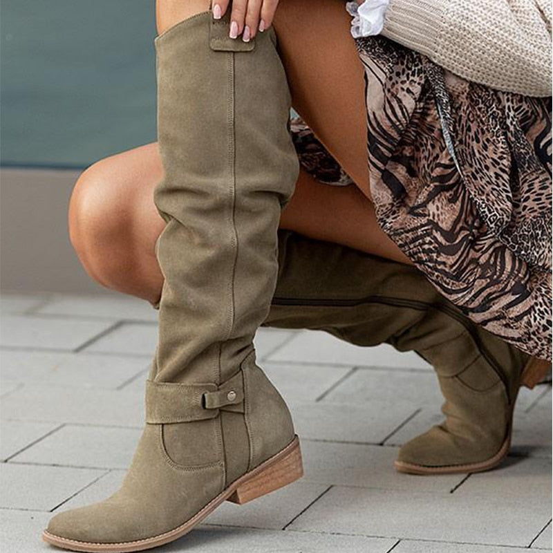 Zavira | Elegant, Warm Suede Boots for Women