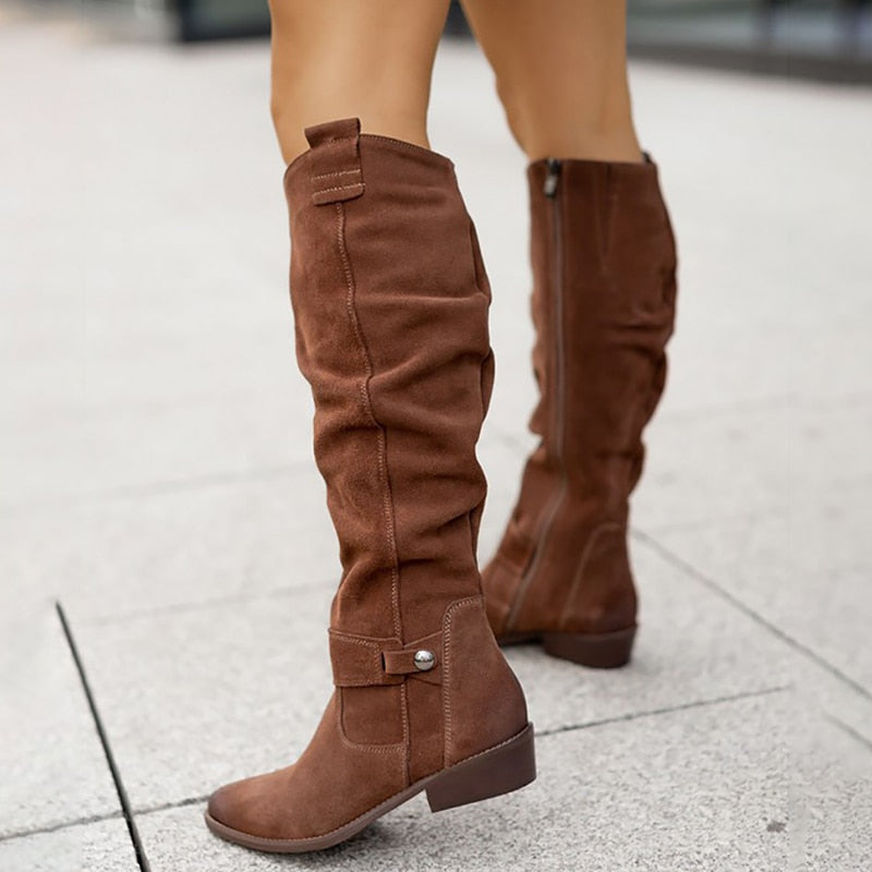 Zavira | Elegant, Warm Suede Boots for Women