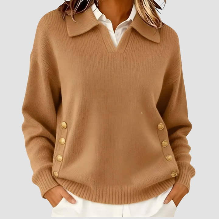 Fiorella | Elegant Button Detail Sweater