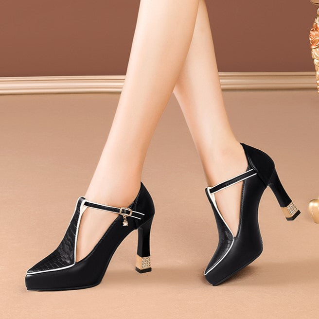 Aurora | T-Bar Jewel Heels