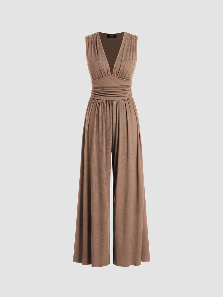 Zariyah │ Chic Sleeveless Wide-Leg Jumpsuit