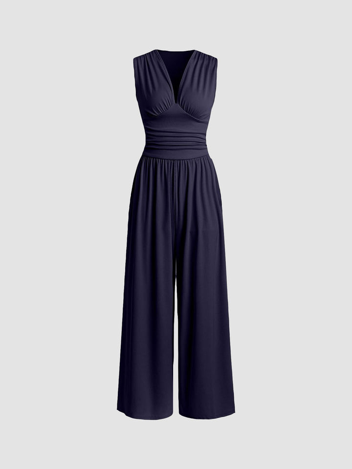 Zariyah │ Chic Sleeveless Wide-Leg Jumpsuit