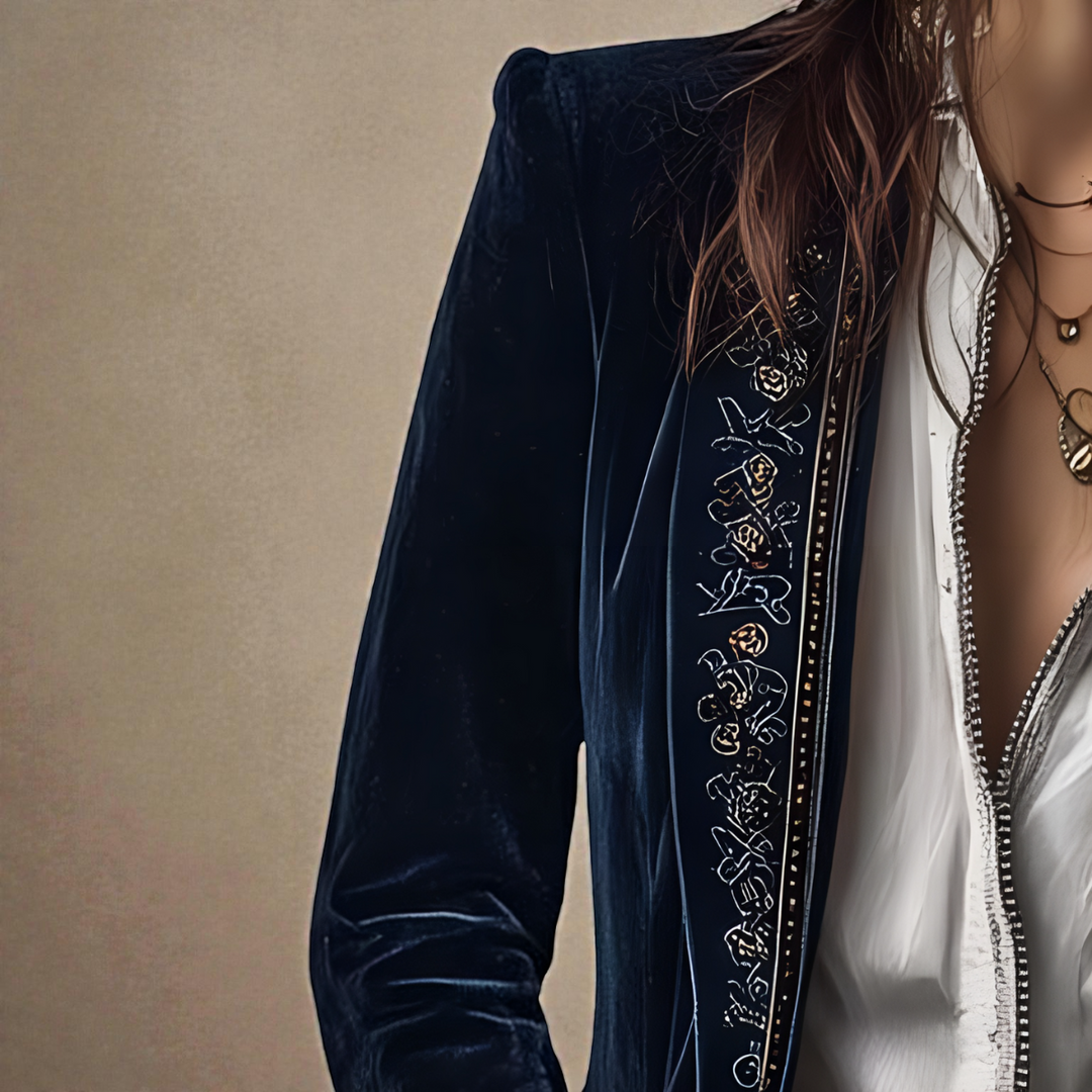 Fabienne | Elegant Velvet Blazer