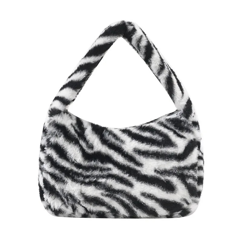 Marla | Leopard Plush Shoulder Bag