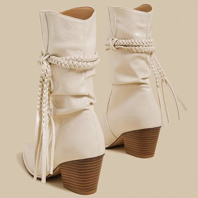 Eileen | Fringe Suede Boots