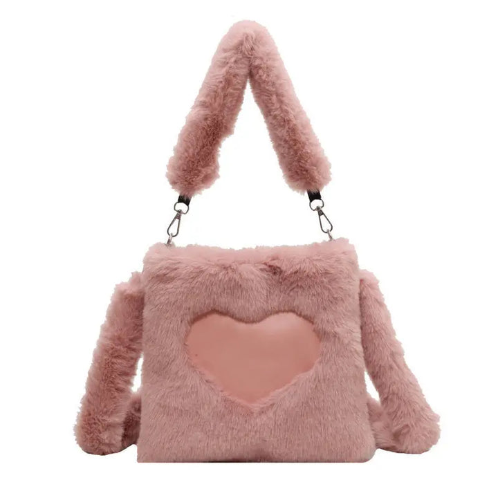 Catherine | Plush Heart Shoulder Bag