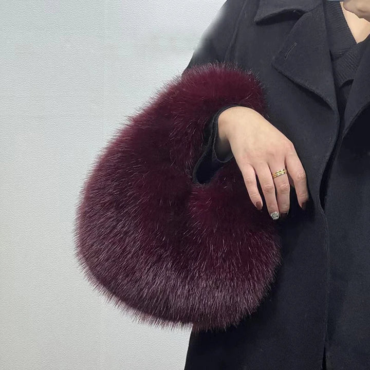 Jean | Faux Fur Half-Moon Shoulder Bag