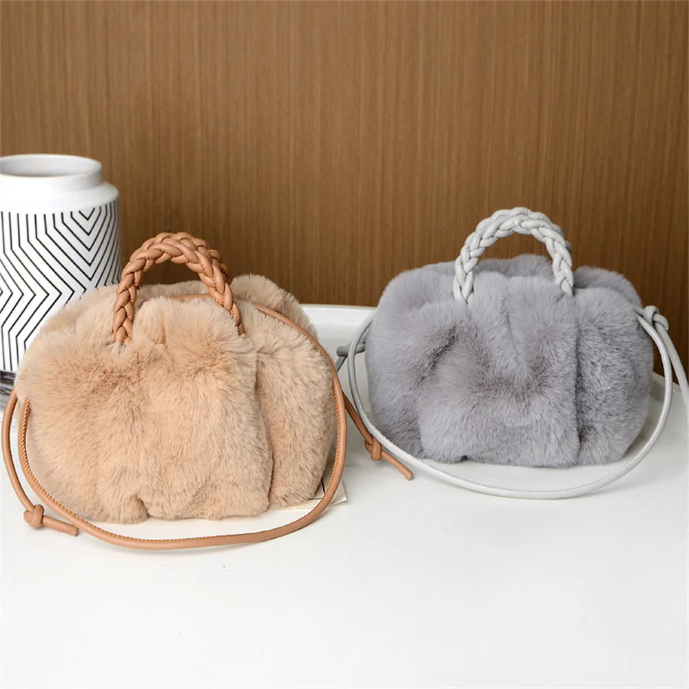 Marilyn | Plush Pumpkin Shoulder Tote