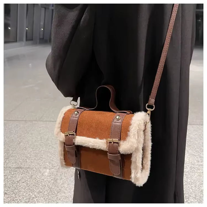 Harper | Cozy Faux-Fur Flap Shoulder Bag