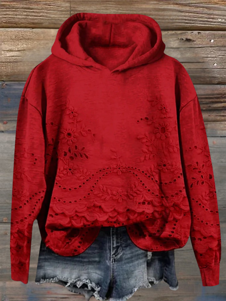 Rosalie | Floral Lace Hoodie