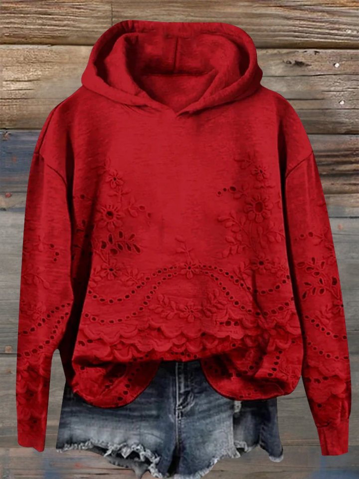 Rosalie | Floral Lace Hoodie