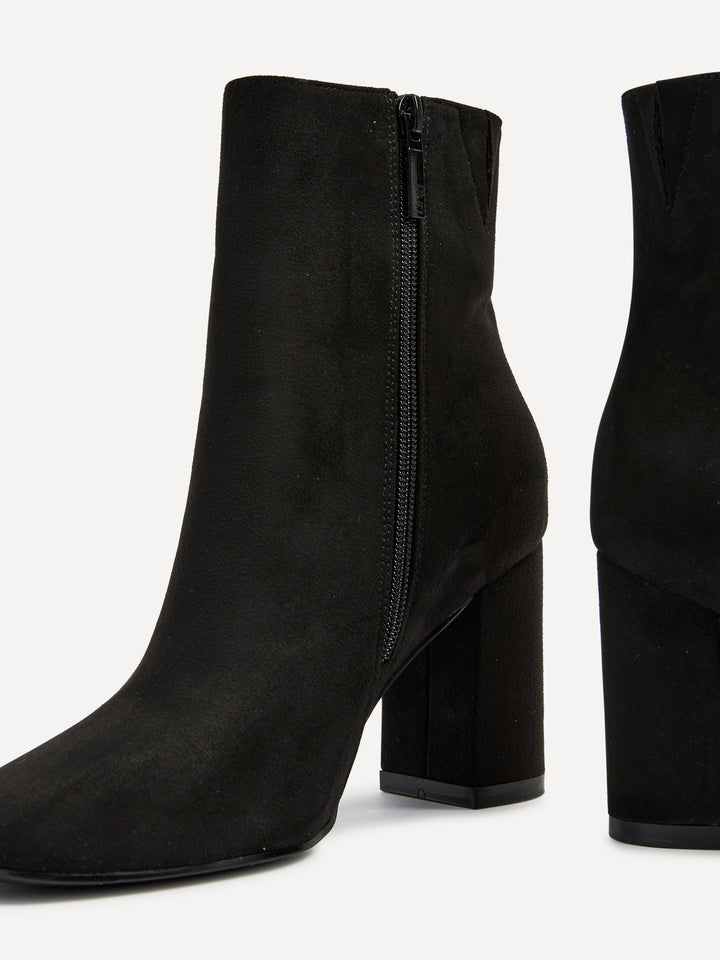 Selene | Elegant Eco-Suede Ankle Boots with Block Heel
