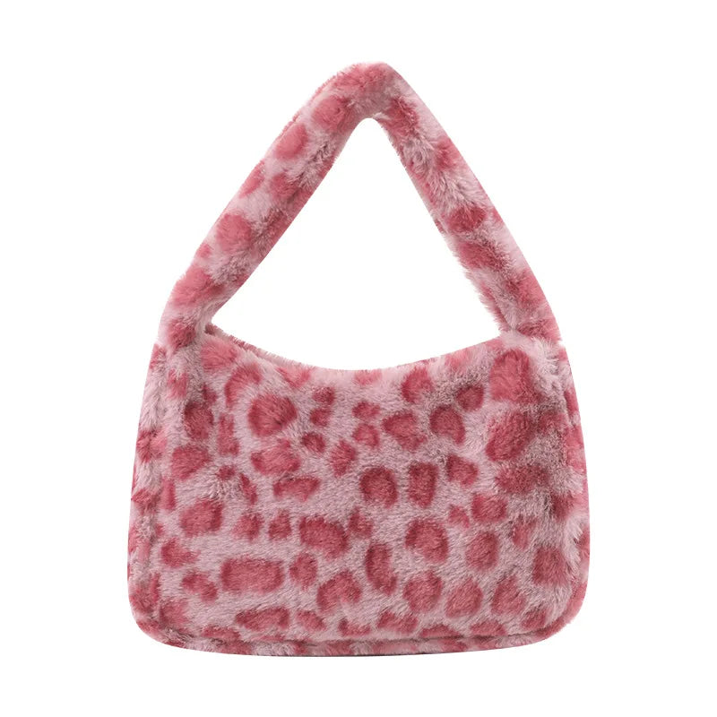 Marla | Leopard Plush Shoulder Bag