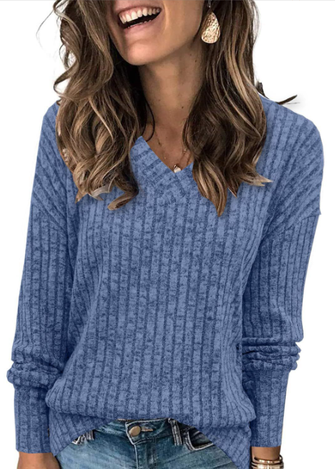 Elysia │ Women V-Neck Oversized Lightweight Knit Sweater