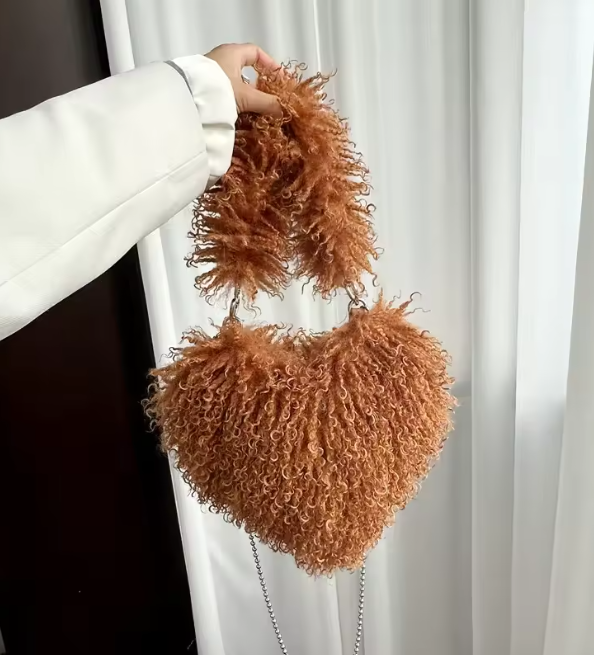 Felize | Heart Plush Crossbody Bag