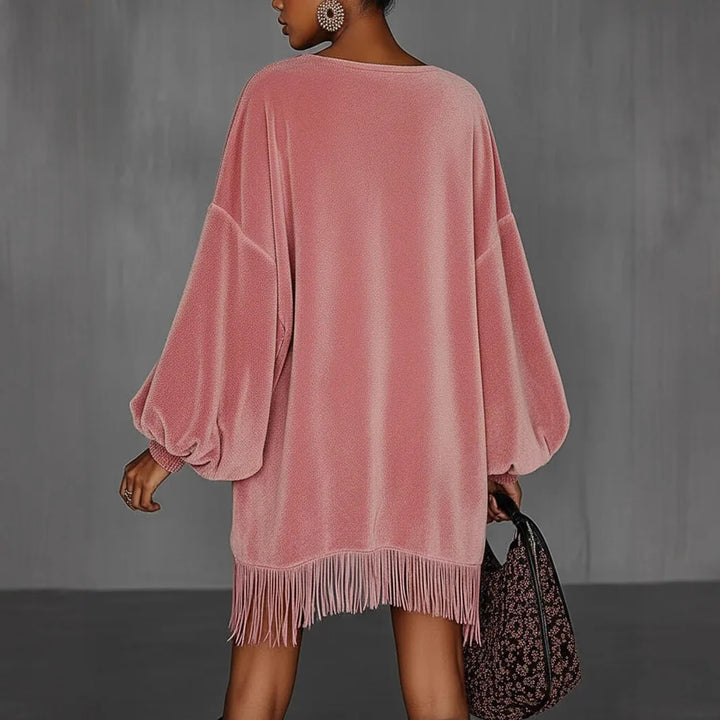 Josephine | Fringe Hem Midi Dress