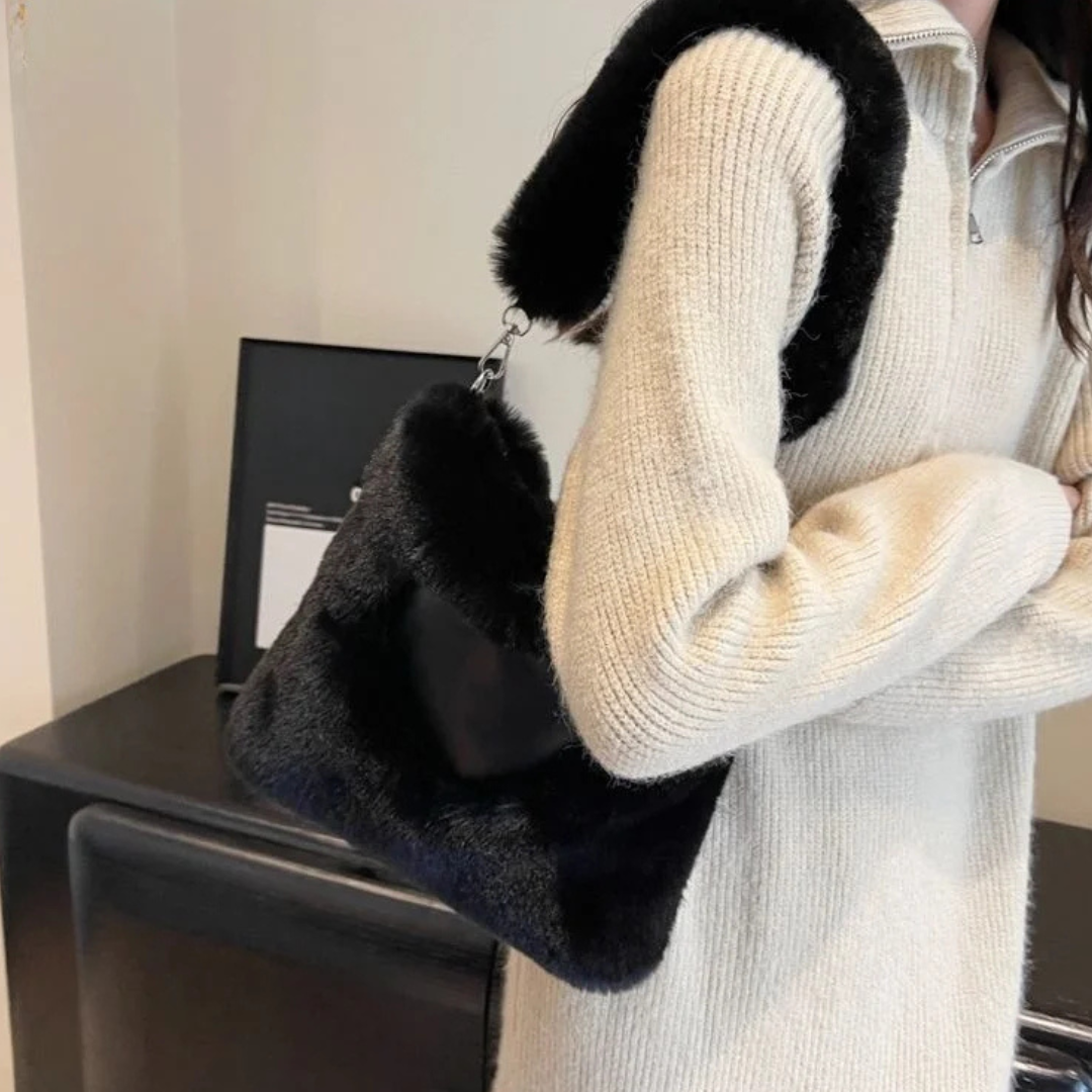 Catherine | Plush Heart Shoulder Bag