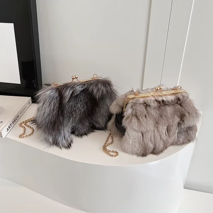 Victoria | Elegant Evening Faux Fur Clutch Bag