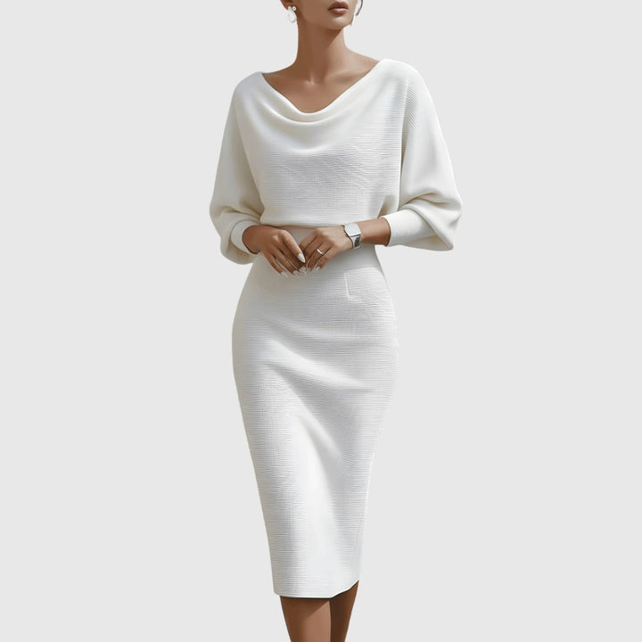 Brielle | Draped Elegant Midi Dress