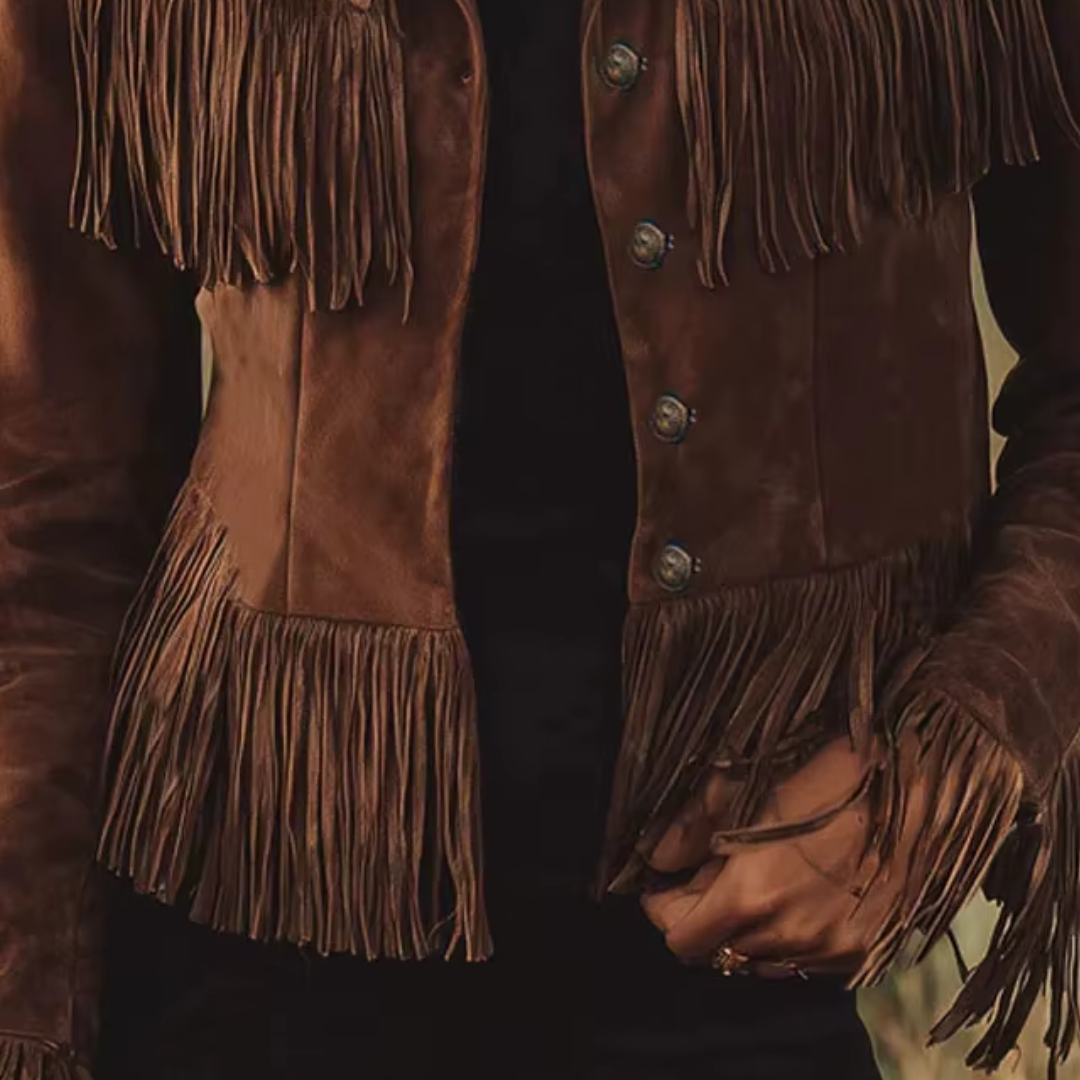 Madison │ Suede Fringe Button Jacket