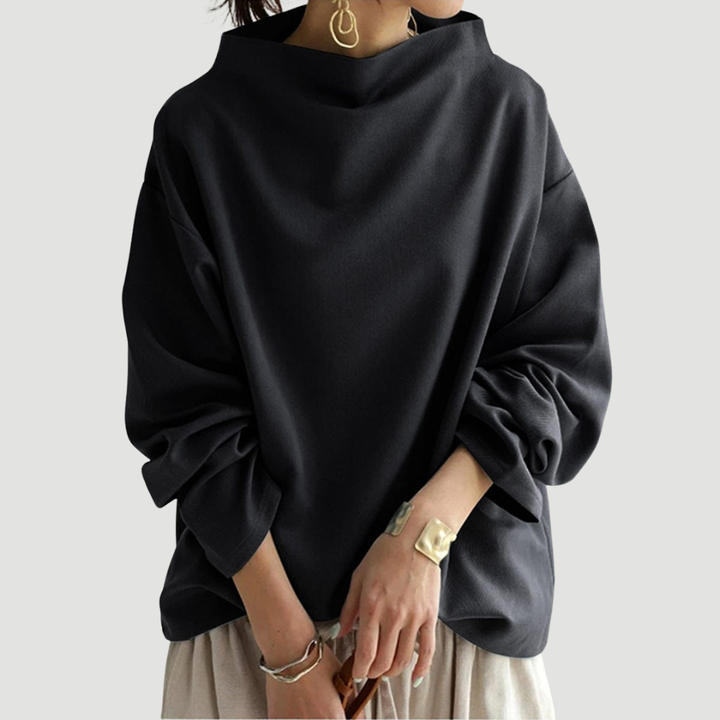 Hazel | Minimalist High-Neck Sweater