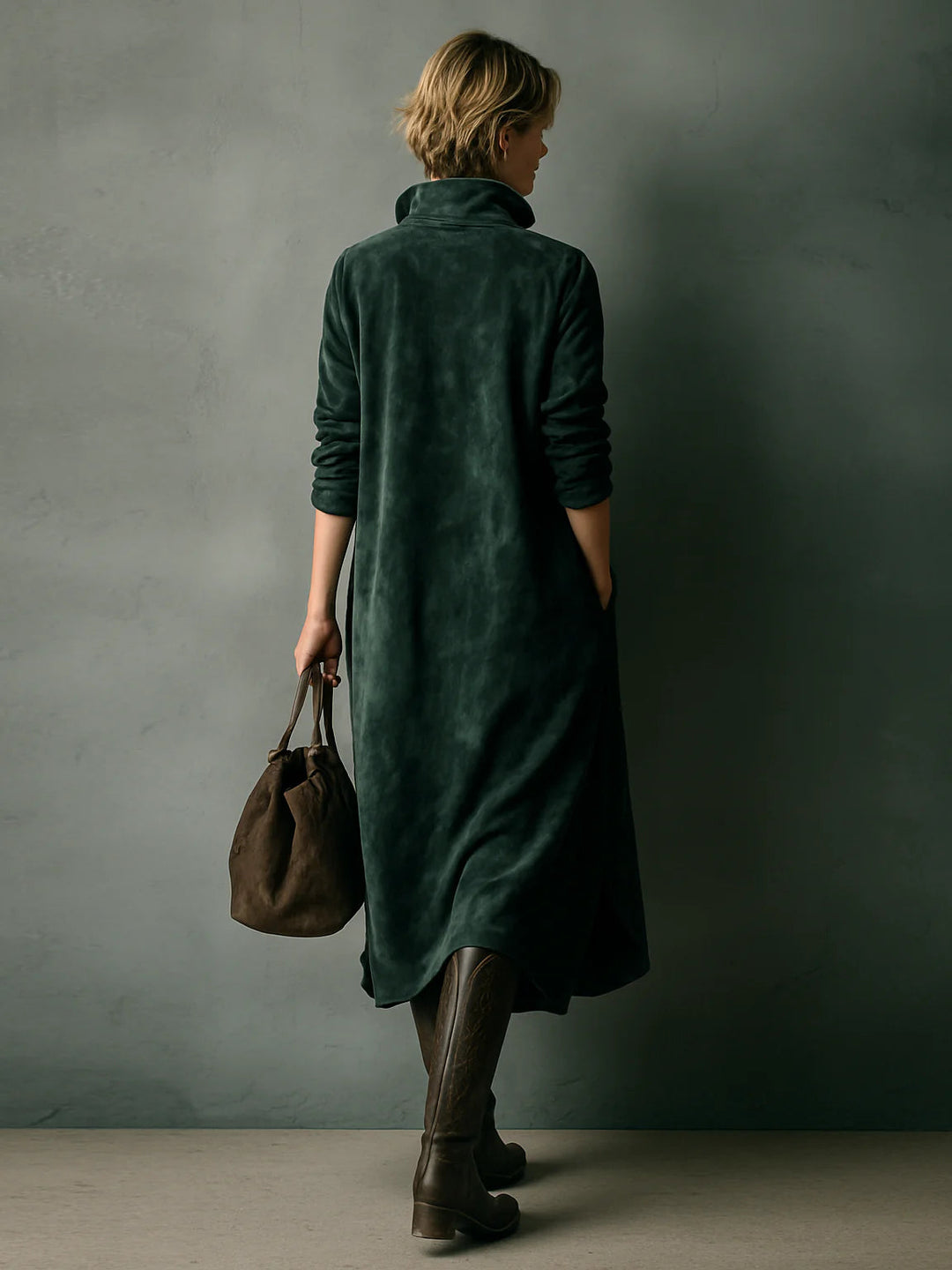 Ophelia | Relaxed Velvet Dress with Pockets