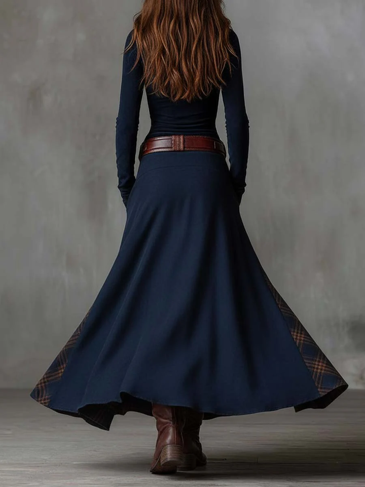 Azucena | Maxi dress in suede with belt
