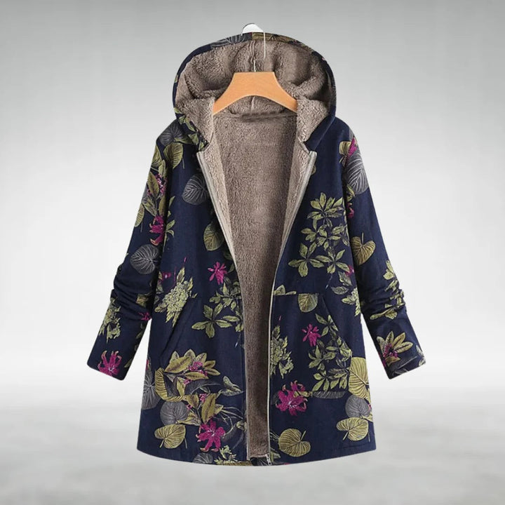 Margery | Elegant Floral Fleece Jacket