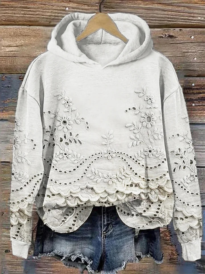 Rosalie | Floral Lace Hoodie