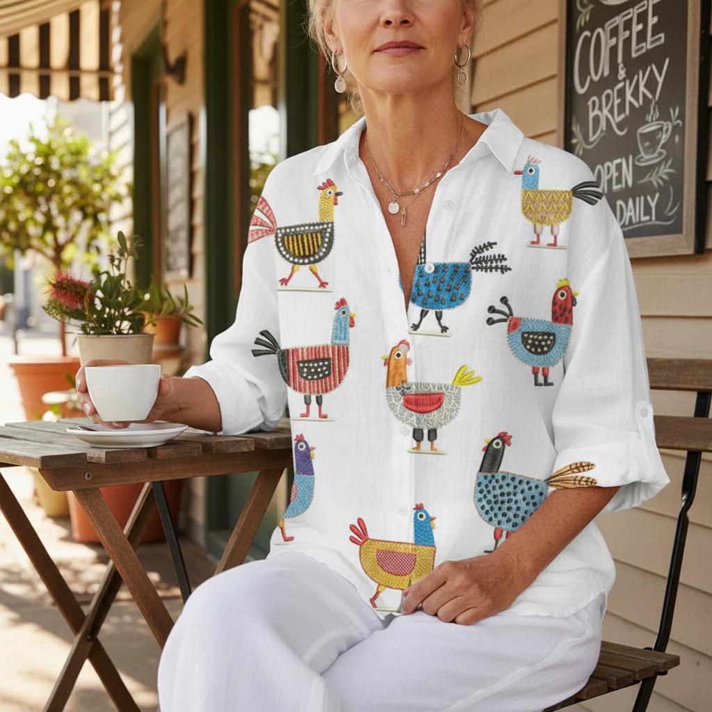 Ingrid | Playful Hen Blouse