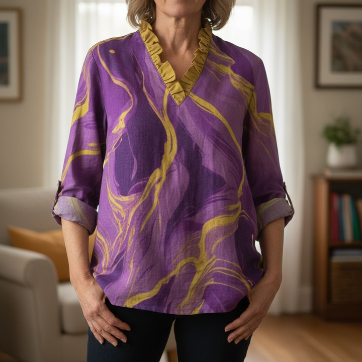 Bonnie | Spiral Print Blouse